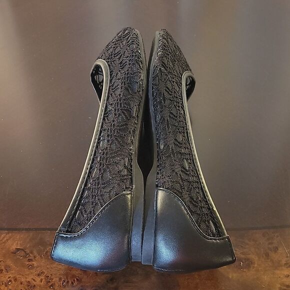 BRAND NEW  TOUTOU ELENA BLACK BALLET FLATS LACE  WOMEN"S SHOES - Picture 9 of 16